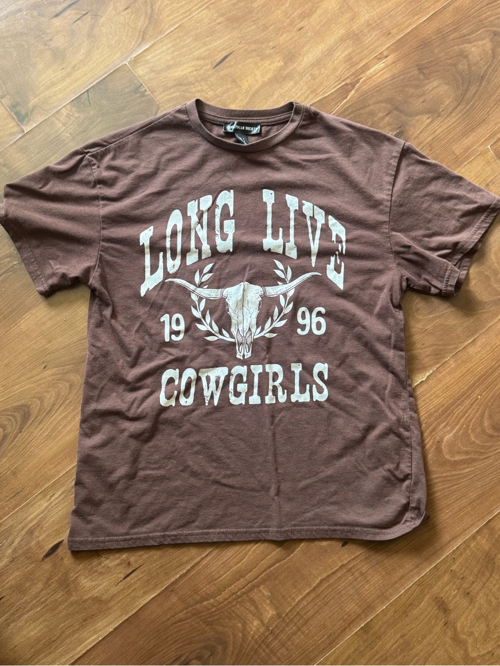 Streetwear Society Brown 'Long Live Cowgirls' Graphic Tee